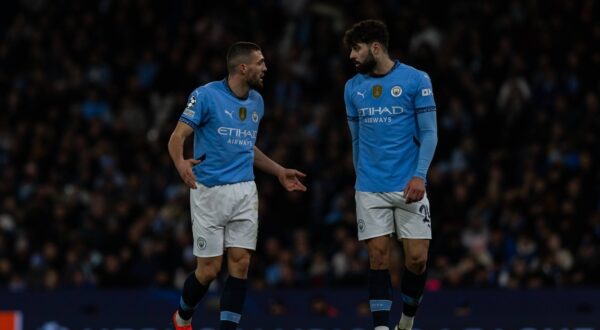 Mateo Kovacic and Josko Gvardiol of Man City during the UEFA Champions League match between Manchester City and Club Brugge at the Etihad Stadium, Manchester, England on 29 January 2025. Copyright: xThomasxGaddx PMI-6684-0150,Image: 959011354, License: Rights-managed, Restrictions: PUBLICATIONxNOTxINxUK, Model Release: no, Credit line: Thomas Gadd / imago sportfotodienst / Profimedia