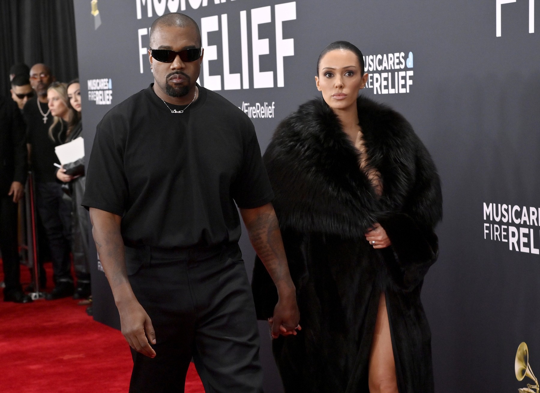 Kanye West and Bianca Censori arrive for the 67th Annual Grammy Awards at Crypto.com Arena in Los Angeles on February 2, 2025. The awards ceremony will honor the best recordings, compositions, and artists from September 16, 2023, to August 30. 2024, as chosen by the members of the Recording Academy. Photo by /UPI,Image: 959763682, License: Rights-managed, Restrictions: , Model Release: no, Credit line: JIM RUYMEN / UPI / Profimedia