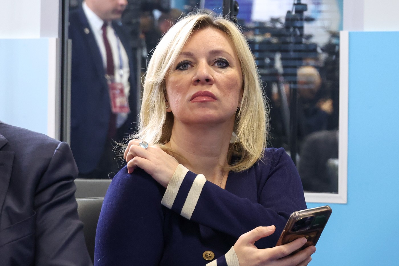 RUSSIA, MOSCOW - FEBRUARY 4, 2025: The Russian Foreign Ministry's spokeswoman Maria Zakharova attends the 14th Middle East Conference of the Valdai Discussion Club. This year, the annual conference is titled "The Middle East – 2025: Learning Lessons from the Past, Surviving the Present, and Designing the Future ". The conference took place at the Valdai club's headquarters. Valery Sharifulin/TASS,Image: 960040600, License: Rights-managed, Restrictions: , Model Release: no, Credit line: Valery Sharifulin / TASS / Profimedia