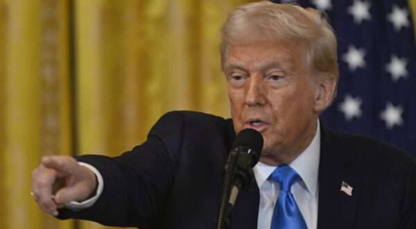 WASHINGTON D.C., UNITED STATES - FEBRUARY 04: United States President Donald Trump and Israeli Prime Minister Benjamin Netanyahu (not seen) hold a joint press conference in the East Room at the White House in Washington, D.C., United States on February 04, 2025. Celal Gunes / Anadolu,Image: 960252124, License: Rights-managed, Restrictions: , Model Release: no, Credit line: Celal Gunes / AFP / Profimedia