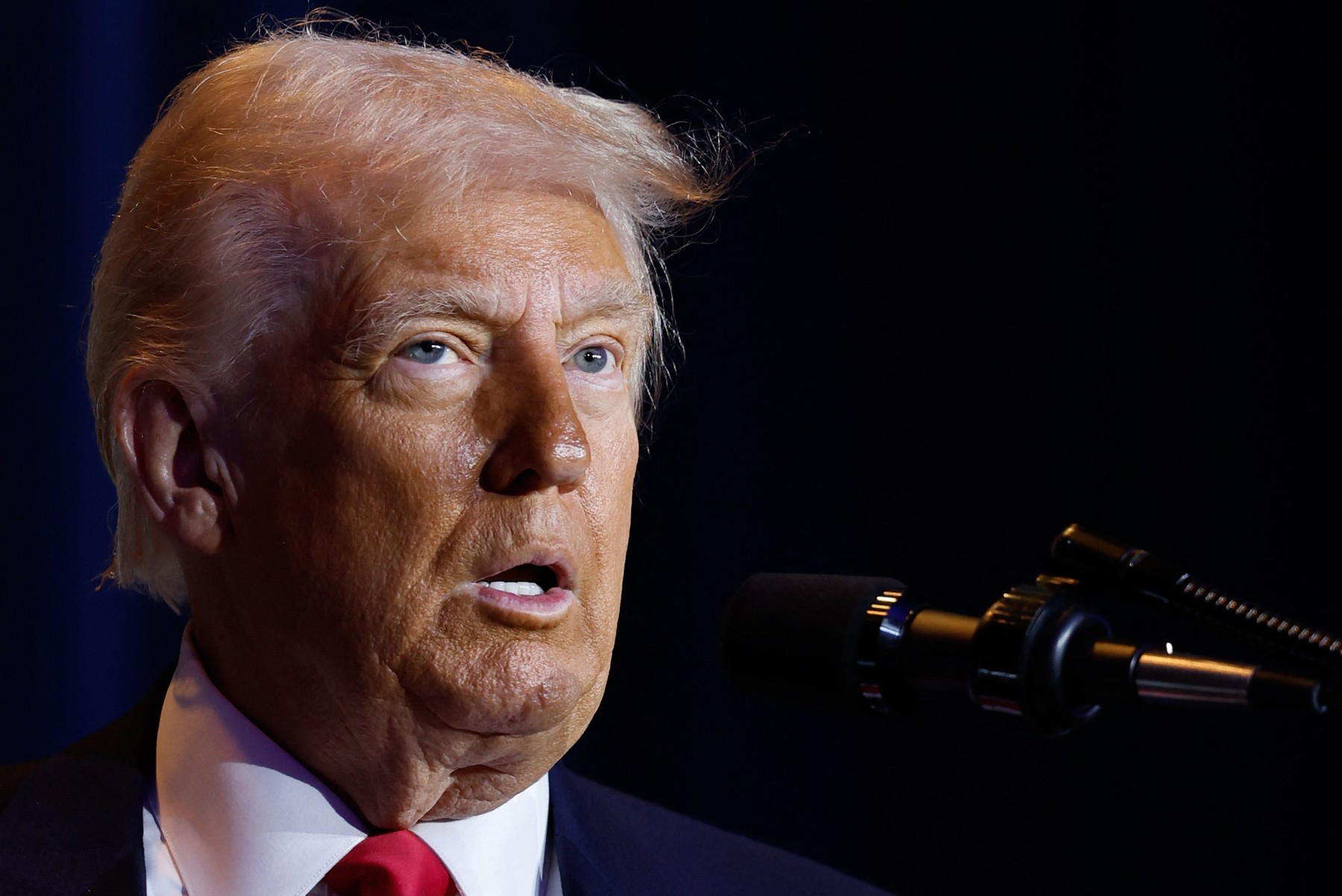 US President Donald Trump speaks during the National Prayer Breakfast at the Washington Hilton in Washington, DC, on February 6, 2025.,Image: 960798855, License: Rights-managed, Restrictions: , Model Release: no, Credit line: Ting Shen / AFP / Profimedia