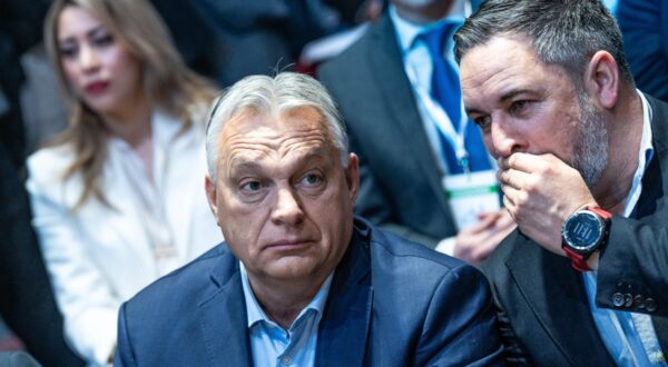 Hungarian Prime Minister Viktor Orban and Spanish Vox party leader Santiago Abascal presided over the European Patriots Summit in Madrid. The event brought together numerous conservative leaders from across Europe under the banner of "Make Europe Great Again". The gathering highlighted discussions on national sovereignty, traditional values, and the future of the European political landscape. Madrid, February 8, 2025.,Image: 961305225, License: Rights-managed, Restrictions: *** World Rights Except France, Germany, Japan, and Spain *** DEUOUT ESPOUT FRAOUT JPNOUT, Model Release: no, Credit line: Alter Photos / ddp USA / Profimedia