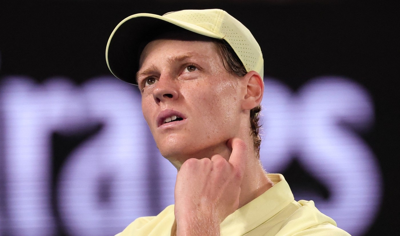 (FILES) Italy's Jannik Sinner reacts after a point against Germany's Alexander Zverev during their men's singles final match on day fifteen of the Australian Open tennis tournament in Melbourne on January 26, 2025. Jannik Sinner has accepted a three-month ban from tennis, from February 9 to May 4, 2025, after the world number one admitted team mistakes led to him twice testing positive for traces of banned substance clostebol in March 2024.,Image: 964232445, License: Rights-managed, Restrictions: -- IMAGE RESTRICTED TO EDITORIAL USE - STRICTLY NO COMMERCIAL USE --, Model Release: no, Credit line: DAVID GRAY / AFP / Profimedia
