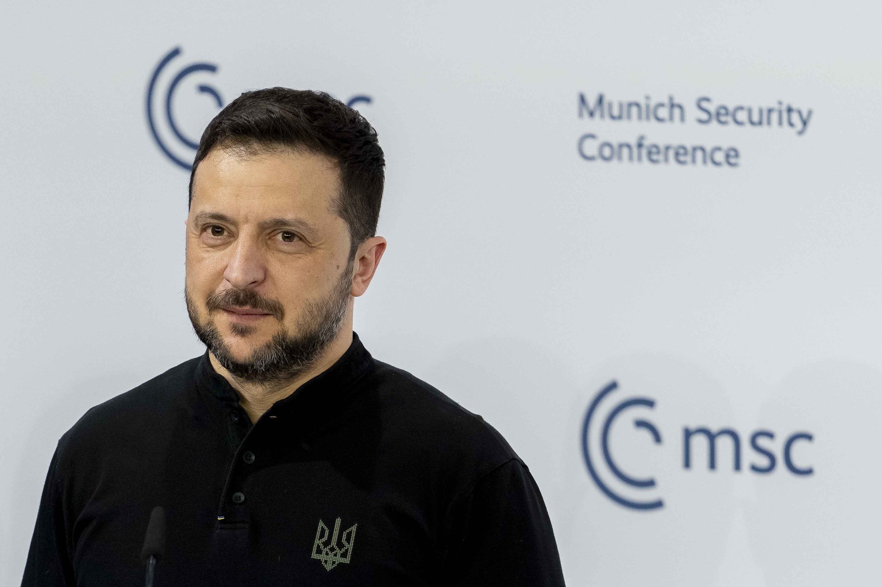 February 15, 2025, Munich, Bavaria, Germany: VOLODYMYR ZELENSKYY, President of Ukraine at talk Defiance and Diplomacy: Prospects for Ukraine's Future at the 61st Munich Security Conference (MSC) at the Hotel Bayerischer Hof.,Image: 964423448, License: Rights-managed, Restrictions: , Model Release: no, Credit line: Andreas Stroh / Zuma Press / Profimedia