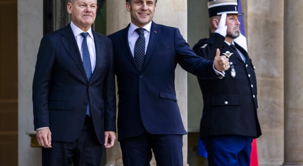 Olaf Scholz i Emmanuel Macron