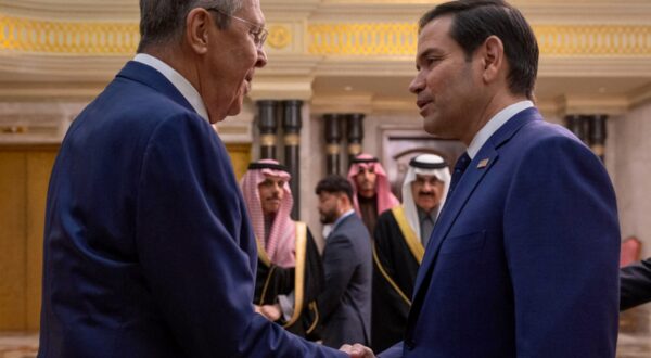 In this handout picture released by the official Saudi Press Agency (SPA), US Secretary of State Marco Rubio (R) shakes hands with Russian Foreign Minister Sergei Lavrov during their meeting at Diriyah Palace, in Riyadh, Saudi Arabia, on February 18, 2025. The desert kingdom hosted US-Russia talks, state media reported on February 18.,Image: 965679465, License: Rights-managed, Restrictions: RESTRICTED TO EDITORIAL USE - MANDATORY CREDIT "AFP PHOTO / SPA " - NO MARKETING NO ADVERTISING CAMPAIGNS - DISTRIBUTED AS A SERVICE TO CLIENTS, ***
HANDOUT image or SOCIAL MEDIA IMAGE or FILMSTILL for EDITORIAL USE ONLY! * Please note: Fees charged by Profimedia are for the Profimedia's services only, and do not, nor are they intended to, convey to the user any ownership of Copyright or License in the material. Profimedia does not claim any ownership including but not limited to Copyright or License in the attached material. By publishing this material you (the user) expressly agree to indemnify and to hold Profimedia and its directors, shareholders and employees harmless from any loss, claims, damages, demands, expenses (including legal fees), or any causes of action or allegation against Profimedia arising out of or connected in any way with publication of the material. Profimedia does not claim any copyright or license in the attached materials. Any downloading fees charged by Profimedia are for Profimedia's services only. * Handling Fee Only 
***, Model Release: no, Credit line: AFP / AFP / Profimedia