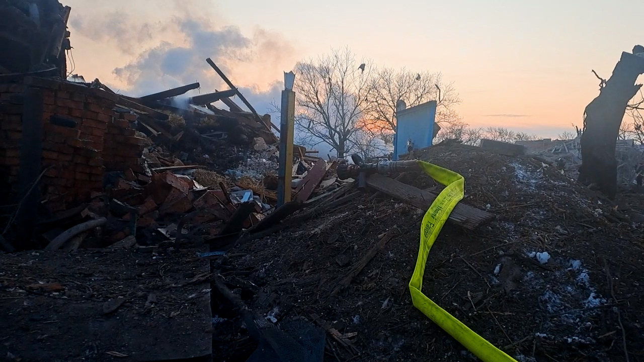 KRAMATORSK, UKRAINE - FEBRUARY 25:  (----EDITORIAL USE ONLY - MANDATORY CREDIT - 'DONETSK REGIONAL MILITARY ADMINISTRATION OF UKRAINE / HANDOUT' - NO MARKETING NO ADVERTISING CAMPAIGNS - DISTRIBUTED AS A SERVICE TO CLIENTS---- )  A view of the damage after a Russian shelling on the private sector in Kramatorsk, Donetsk Oblast, Ukraine, on February 25, 2025. The strike, which occurred around 3 p.m., resulted in the death of one person and injuries to 16 others, including four children. The attack also damaged 20 residential buildings. Donetsk Regional Military Administration/Handout / Anadolu,Image: 968837628, License: Rights-managed, Restrictions: ***
HANDOUT image or SOCIAL MEDIA IMAGE or FILMSTILL for EDITORIAL USE ONLY! * Please note: Fees charged by Profimedia are for the Profimedia's services only, and do not, nor are they intended to, convey to the user any ownership of Copyright or License in the material. Profimedia does not claim any ownership including but not limited to Copyright or License in the attached material. By publishing this material you (the user) expressly agree to indemnify and to hold Profimedia and its directors, shareholders and employees harmless from any loss, claims, damages, demands, expenses (including legal fees), or any causes of action or allegation against Profimedia arising out of or connected in any way with publication of the material. Profimedia does not claim any copyright or license in the attached materials. Any downloading fees charged by Profimedia are for Profimedia's services only. * Handling Fee Only 
***, Model Release: no, Credit line: Donetsk Regional Military Admini / AFP / Profimedia