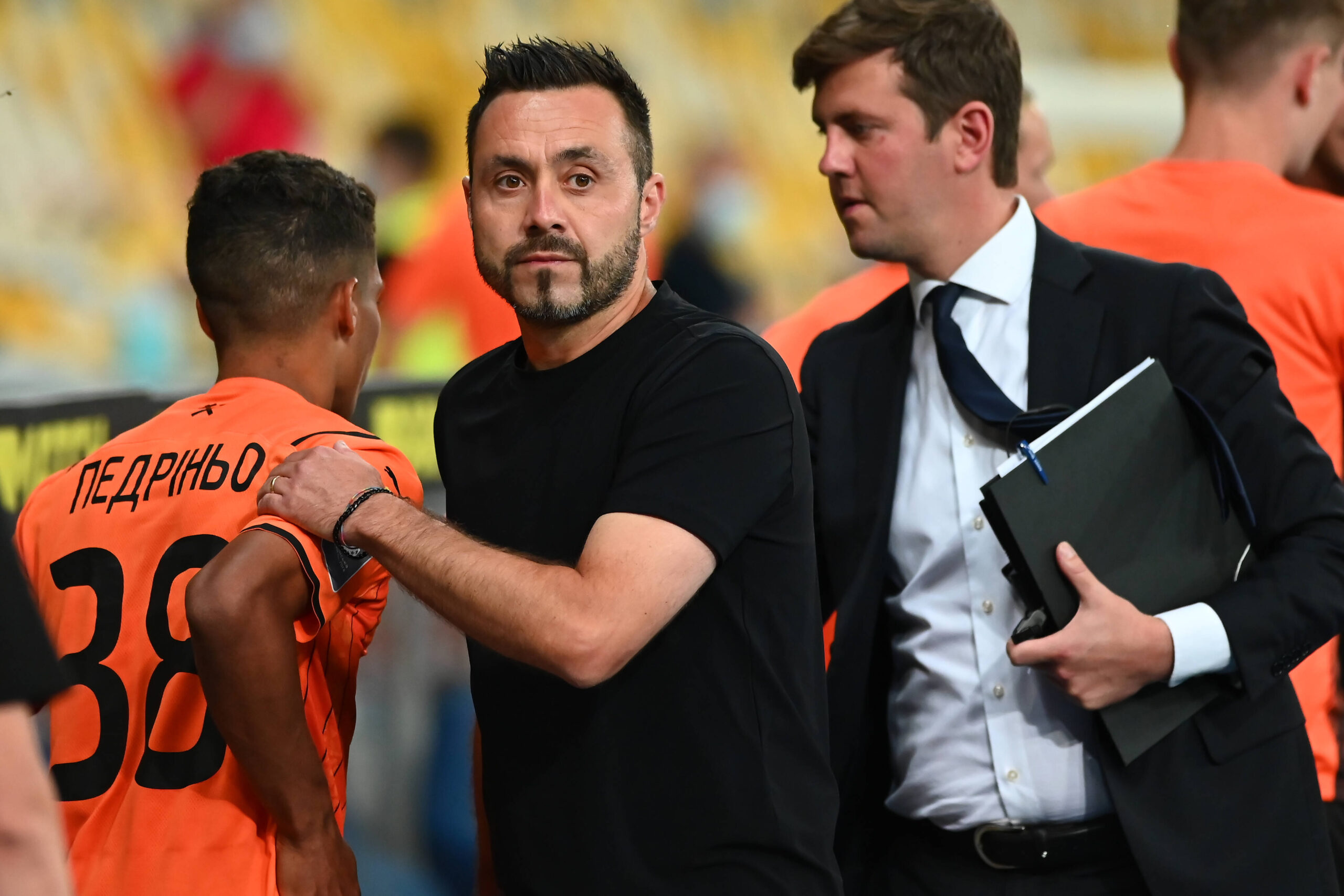 KYIV, UKRAINE - 24 JULY, 2021: coach Roberto De Zerbi during the football match of Ukraine Premiere LeagueFC Shakhtar - FC Ingulec Copyright: xVitaliixKliuievx