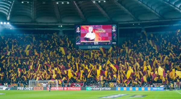 AS Roma v Athletic Club - UEFA Europa League 2024/25 Round of 16 First Leg Supporters of AS Roma during the UEFA Europa League 2024/25 Round of 16 First Leg match between AS Roma and Athletic Club at Stadio Olimpico on March 6, 2025 in Rome, Italy. Rome Stadio Olimpico Rome Italy Copyright: xGiuseppexMaffiax UEL_Roma-AthleticClub_060325_BRU0591