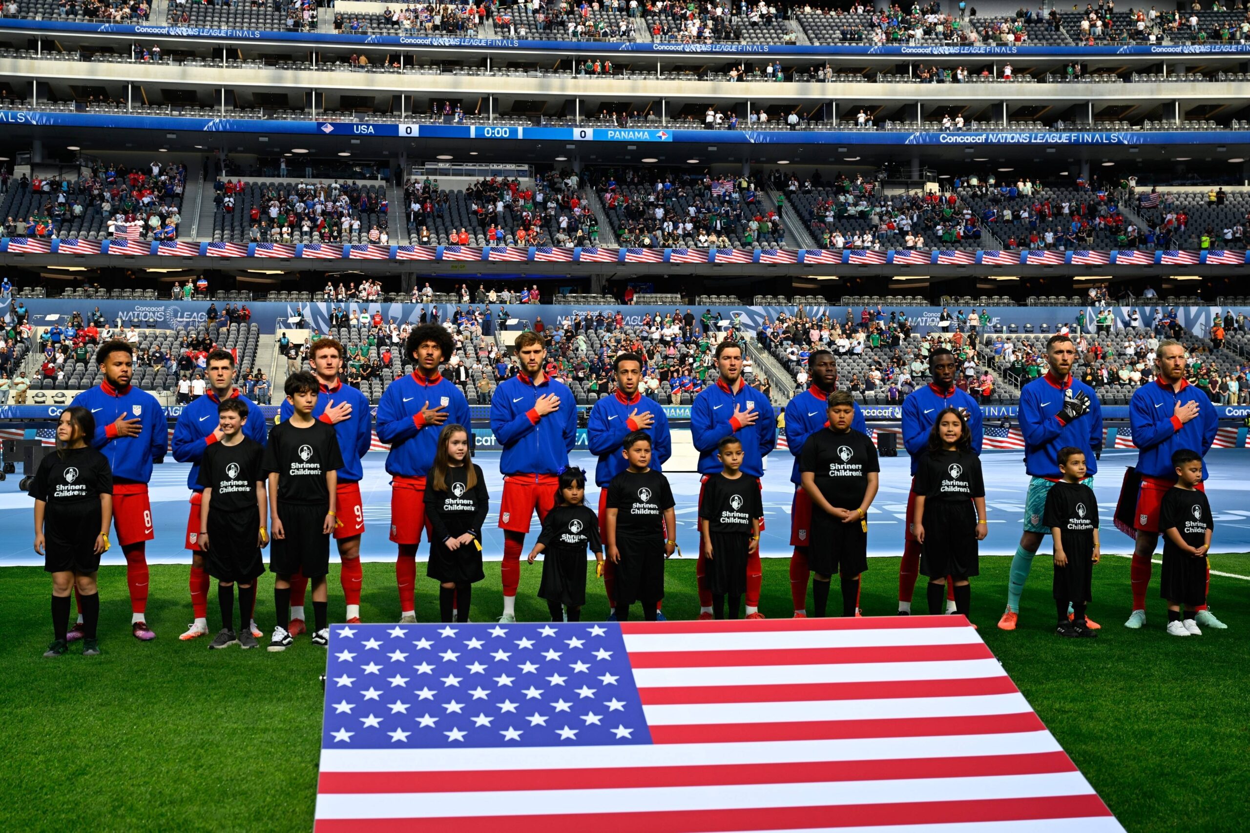 RECORD DATE NOT STATED IV CONCACAF NATIONS LEAGUE 2024-2025 United States vs Panama Players of Unites States during the Semifinal match between United States and Panama as part Final Four of the Concacaf Nations League 2024-2025 at SoFi Stadium on March 20, 2025 in Los Angeles, California, United States. LOS ANGELES CALIFORNIA UNITED STATES PUBLICATIONxNOTxINxMEXxCHNxRUS Copyright: xJorgexMartinezx 20250320170655_CNL_2025_SF_USA_PAN_UNITED_STATES48