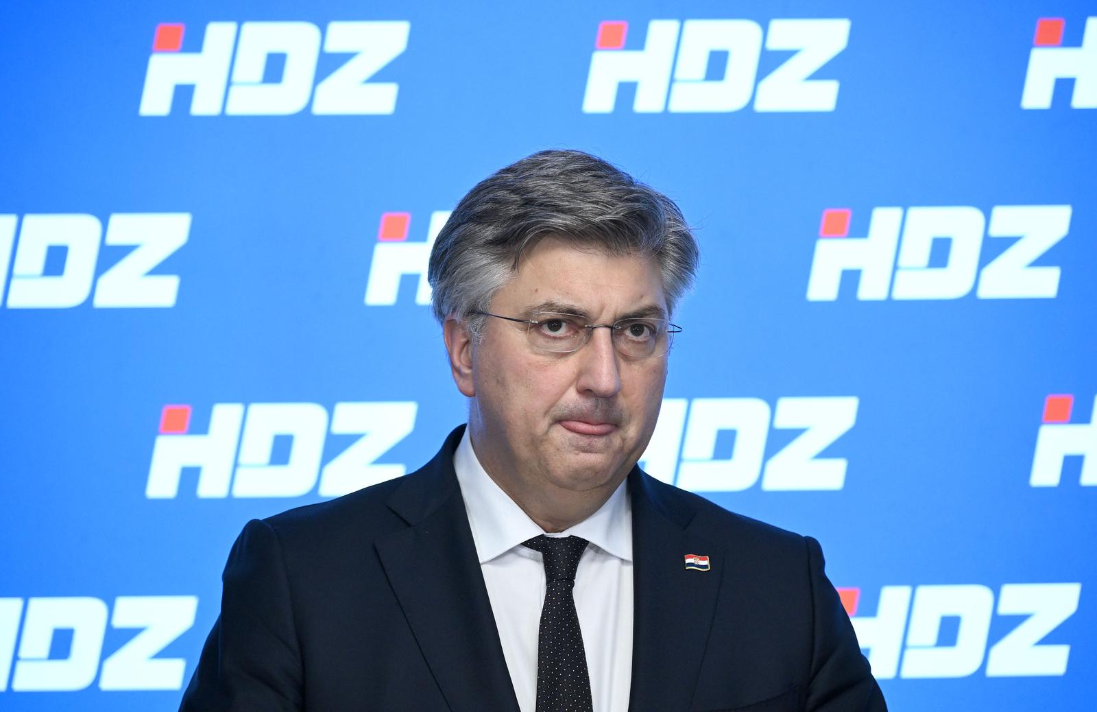 04.03.2025., Zagreb - Zajednicka sjednica Predsjednistva i Nacionalnog odbora HDZ-a. Premijer Andrej Plenkovic dao izjavu nakon sjednice.  Photo: Marko Lukunic/PIXSELL