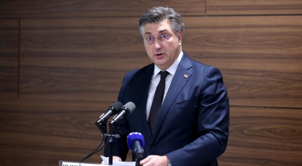 17.03.2025., Zagreb - Svecano otvorenje cjelovito obnovljene zgrade Klinicke bolnice Merkur i obilazak novoobnovljenog dijela bolnice povodom 5. obljetnice razornog potresa koji je pogodio Zagreb i okolicu 22. ozujka 2020.. predsjednik Vlade RH Andrej Plenkovic Photo: Patrik Macek/PIXSELL