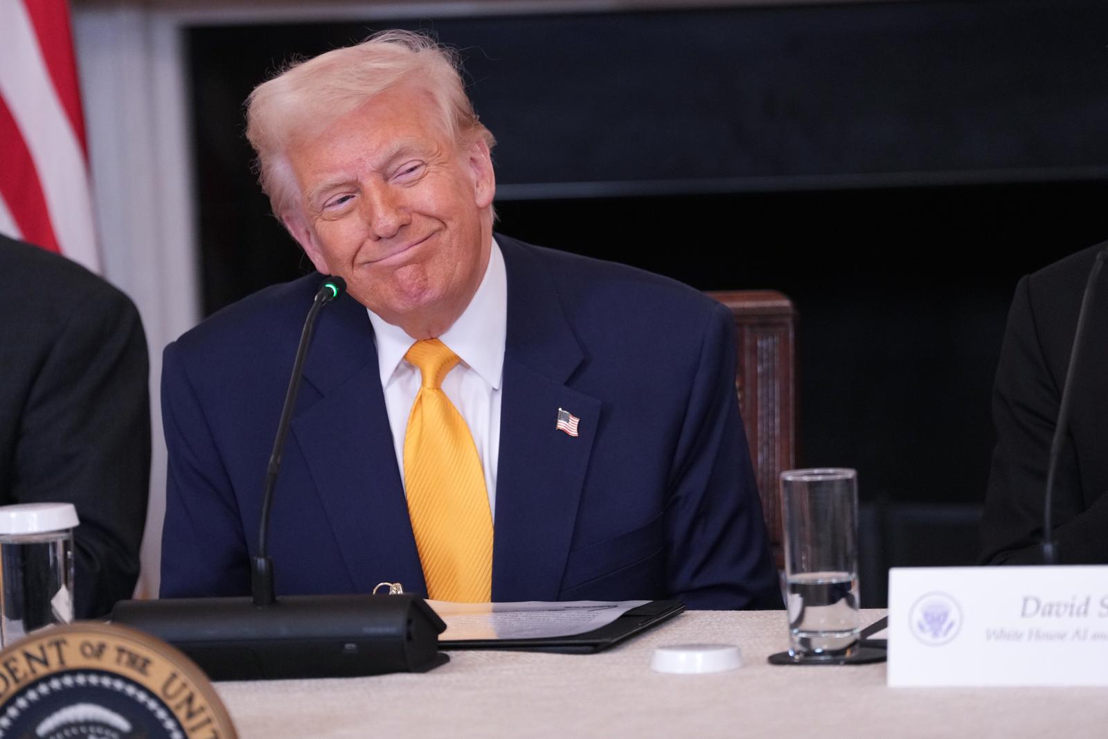 United States President Donald J Trump makes remarks at The White House Digital Assets (Crypto) Summit in the State Dining Room of the White House in Washington, DC, US, on Friday, March 7, 2025.
Credit: Chris Kleponis / CNP/AdMedia Photo: CNP/AdMedia/NEWSCOM