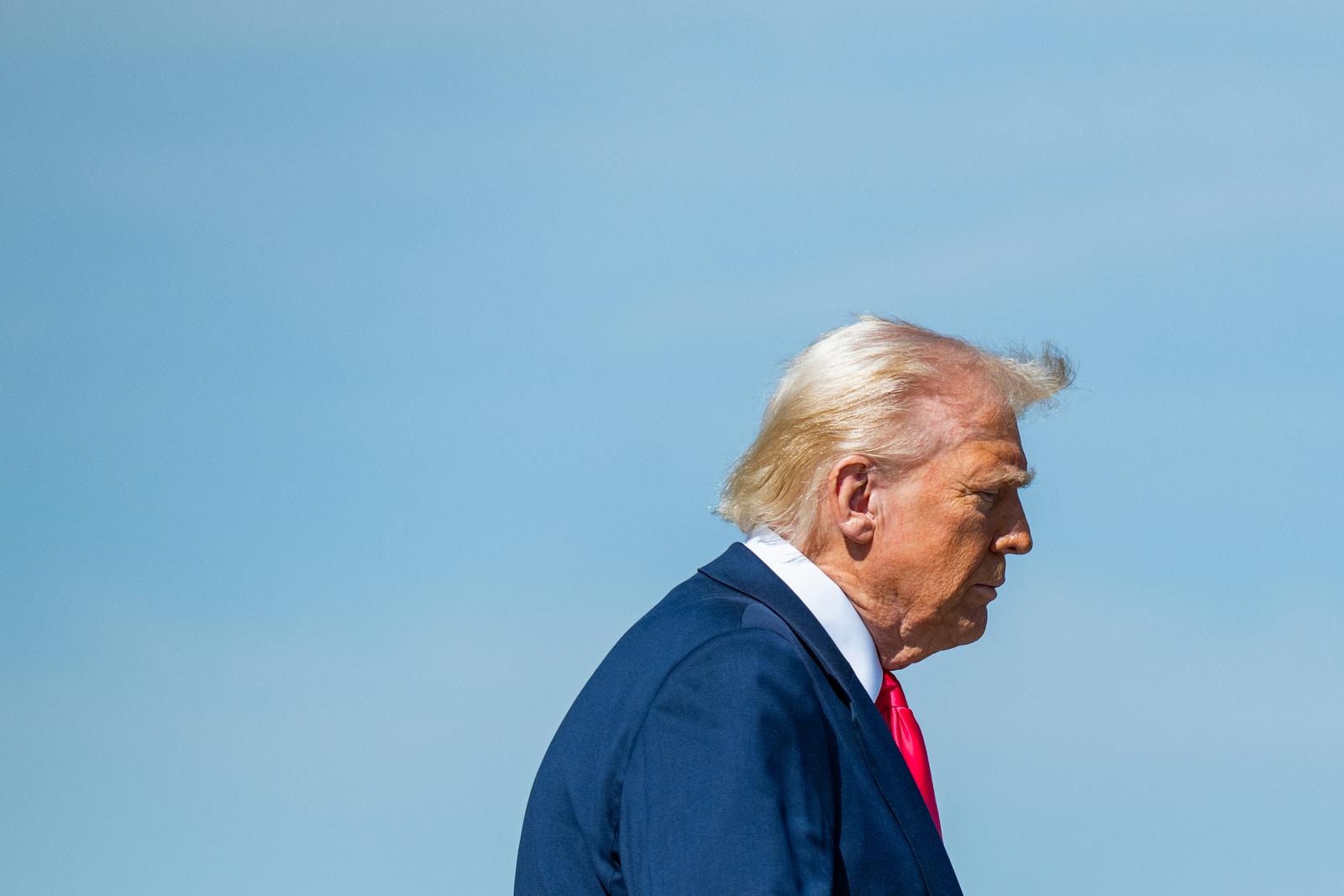 President of the United States Donald Trump departs a luncheon with Taoiseach of Ireland Micheál Martin from the East Front Steps of the US Capitol in Washington, DC on Wednesday, March 12, 2025. (Photo by Annabelle Gordon/Sipa USA). 


 Photo: Sipa USA/SIPA USA