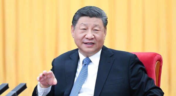 epa11944667 Chinese President Xi Jinping speaks during a visit to the national political advisors from the China Democratic League, the China Association for Promoting Democracy, and the sector of education, who are attending the third session of the 14th National Committee of the Chinese People's Political Consultative Conference (CPPCC), in Beijing, China, 06 March 2025.  EPA/XINHUA / Xie Huanchi CHINA OUT / UK AND IRELAND OUT  /       MANDATORY CREDIT EDITORIAL USE ONLY