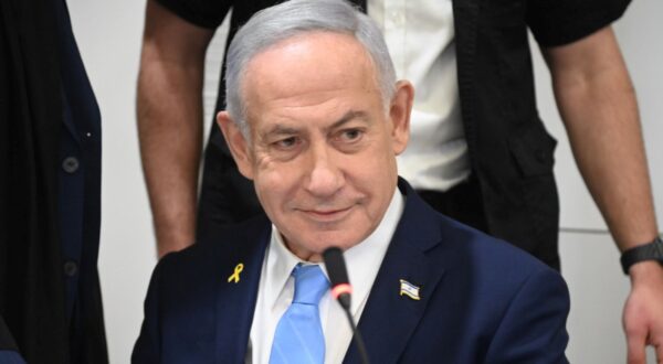 epa11957880 Israeli Prime Minister Benjamin Netanyahu attends his trial on corruption charges at the district court in Tel Aviv, Israel, 12 March 2025.  EPA/Yair Sagi / POOL