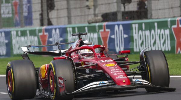 epa11982491 Scuderia Ferrari driver Charles Leclerc of Monaco in action during the 2025 Formula 1 Chinese Grand Prix at the Shanghai International Circuit in Shanghai, China, 23 March 2025.  EPA/ALEX PLAVEVSKI / POOL
