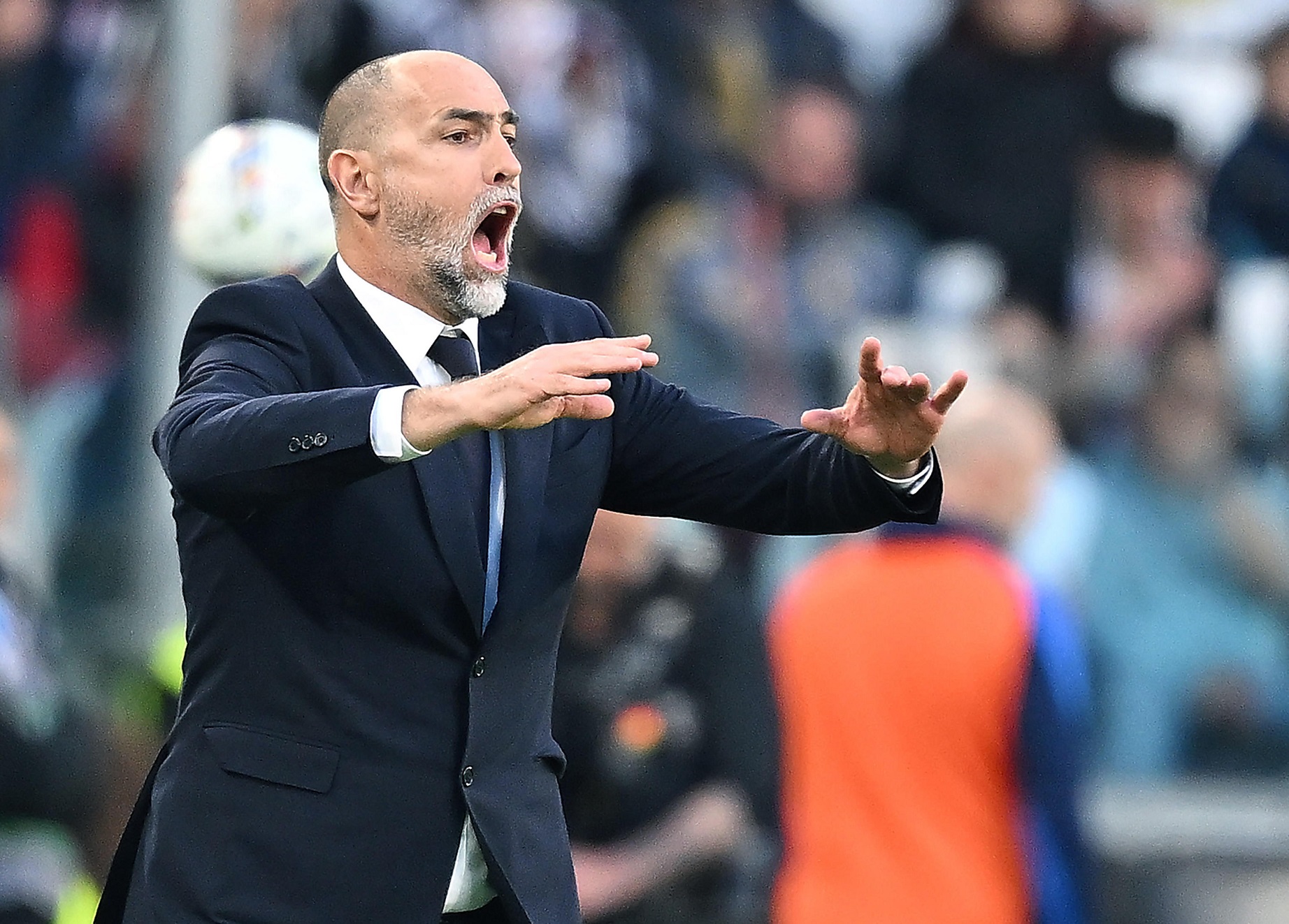 epa11997494 Juventus new head coach Igor Tudor gestures during the Italian Serie A soccer match between Juventus FC and Genoa CFC, in Juventus, Italy, 29 March 2025.  EPA/Alessandro Di Marco