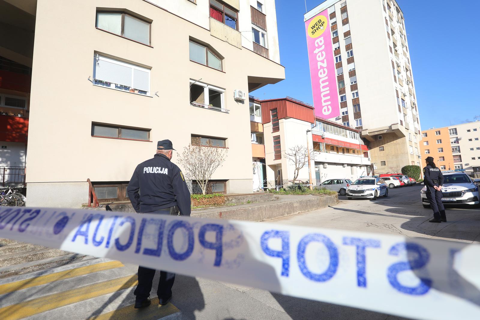 20.03.2025., Karlovac  - U stanu u gradskoj cetvrti Banija na  adresi Trg kralja Petra Svacica sinoc oko 23.50 sati u eksploziji je poginula zenska osoba. Photo: Kristina Stedul Fabac/PIXSELL