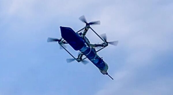RUSSIA, KURSK REGION - FEBRUARY 25, 2025: A FPV drone of the 106th Guards Airborne Division (Tula Division) of the Russian Airborne Troops is pictured in the border area of Russia's Kursk Region. Video grab. Best quality available. Russian Defence Ministry/TASS/Sipa USA Photo: Tass/SIPA USA