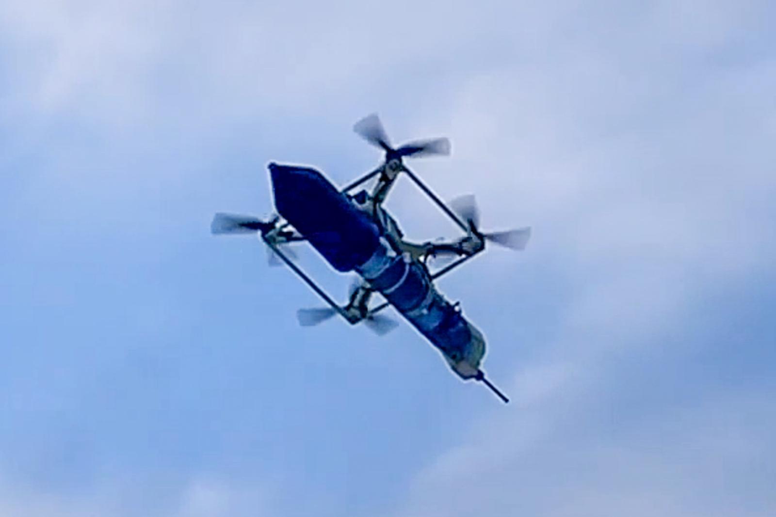 RUSSIA, KURSK REGION - FEBRUARY 25, 2025: A FPV drone of the 106th Guards Airborne Division (Tula Division) of the Russian Airborne Troops is pictured in the border area of Russia's Kursk Region. Video grab. Best quality available. Russian Defence Ministry/TASS/Sipa USA Photo: Tass/SIPA USA