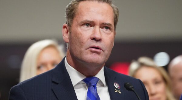 Rep Mike Waltz, R-FL, introduces Pete Hegseth at a Senate Armed Services Committee hearing to examine Hegseth's expected nomination to be Secretary of Defense, at the U.S. Capitol in Washington DC on Tuesday, January 14, 2025. Photo by Bonnie Cash/UPI Photo via Newscom Photo: BONNIE CASH/NEWSCOM