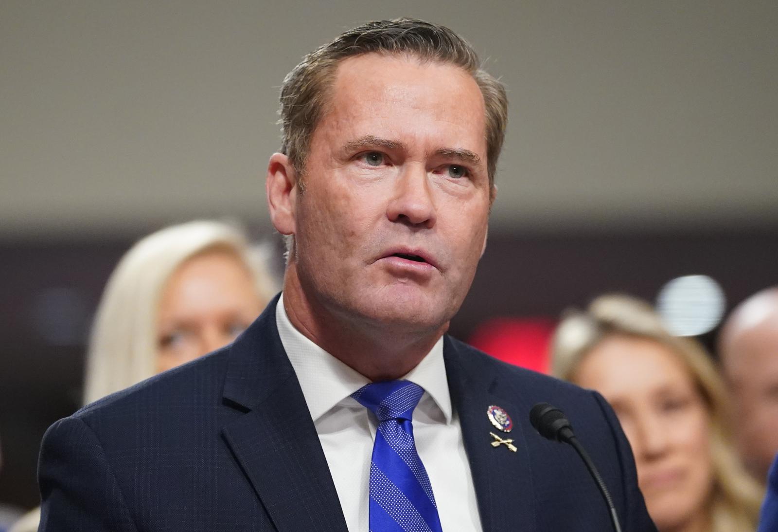 Rep Mike Waltz, R-FL, introduces Pete Hegseth at a Senate Armed Services Committee hearing to examine Hegseth's expected nomination to be Secretary of Defense, at the U.S. Capitol in Washington DC on Tuesday, January 14, 2025. Photo by Bonnie Cash/UPI Photo via Newscom Photo: BONNIE CASH/NEWSCOM
