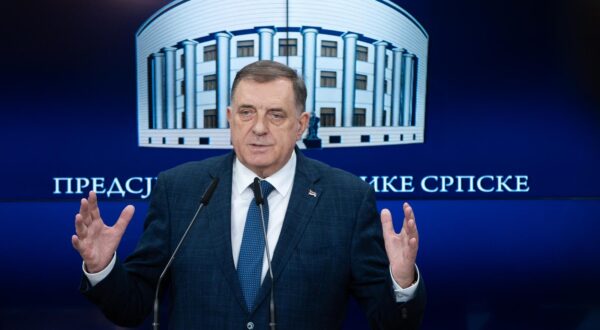 24.03.2025., Banja Luka, Bosna i Hercegovina - Predsjednik Republike Srpske Milorad Dodik odrzao je konferenciju za medije o trenutnoj politickoj i sigurnosnoj situaciji u BiH. Photo: Dejan Rakita/PIXSELL