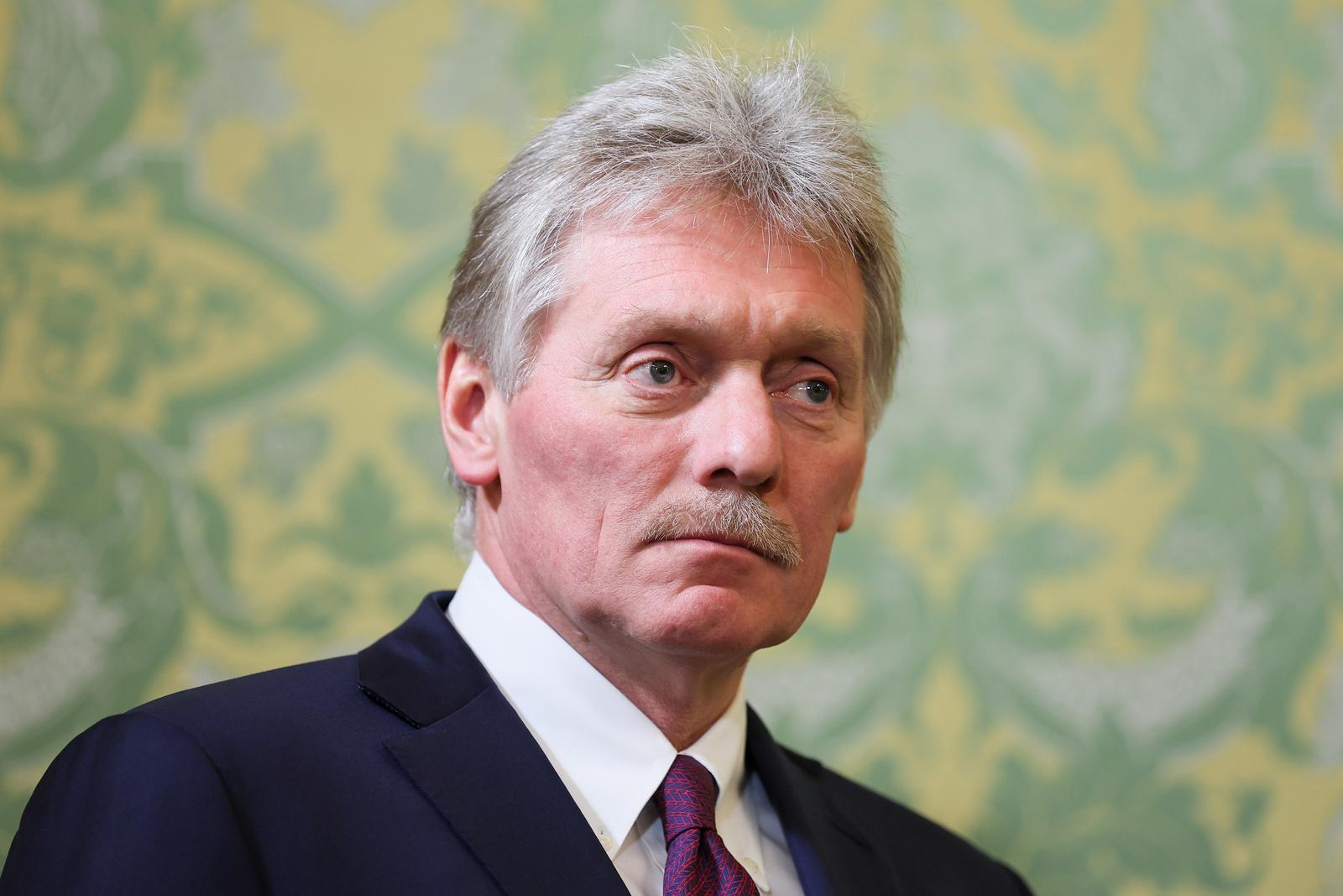 RUSSIA, MOSCOW - DECEMBER 7, 2023: Russian Presidential Spokesman Dmitry Peskov attends a meeting between Russia's President Vladimir Putin and Iran's President Ebrahim Raisi at the Moscow Kremlin.  Sergei Bobylev/TASS/Sipa USA Photo: Tass/SIPA USA