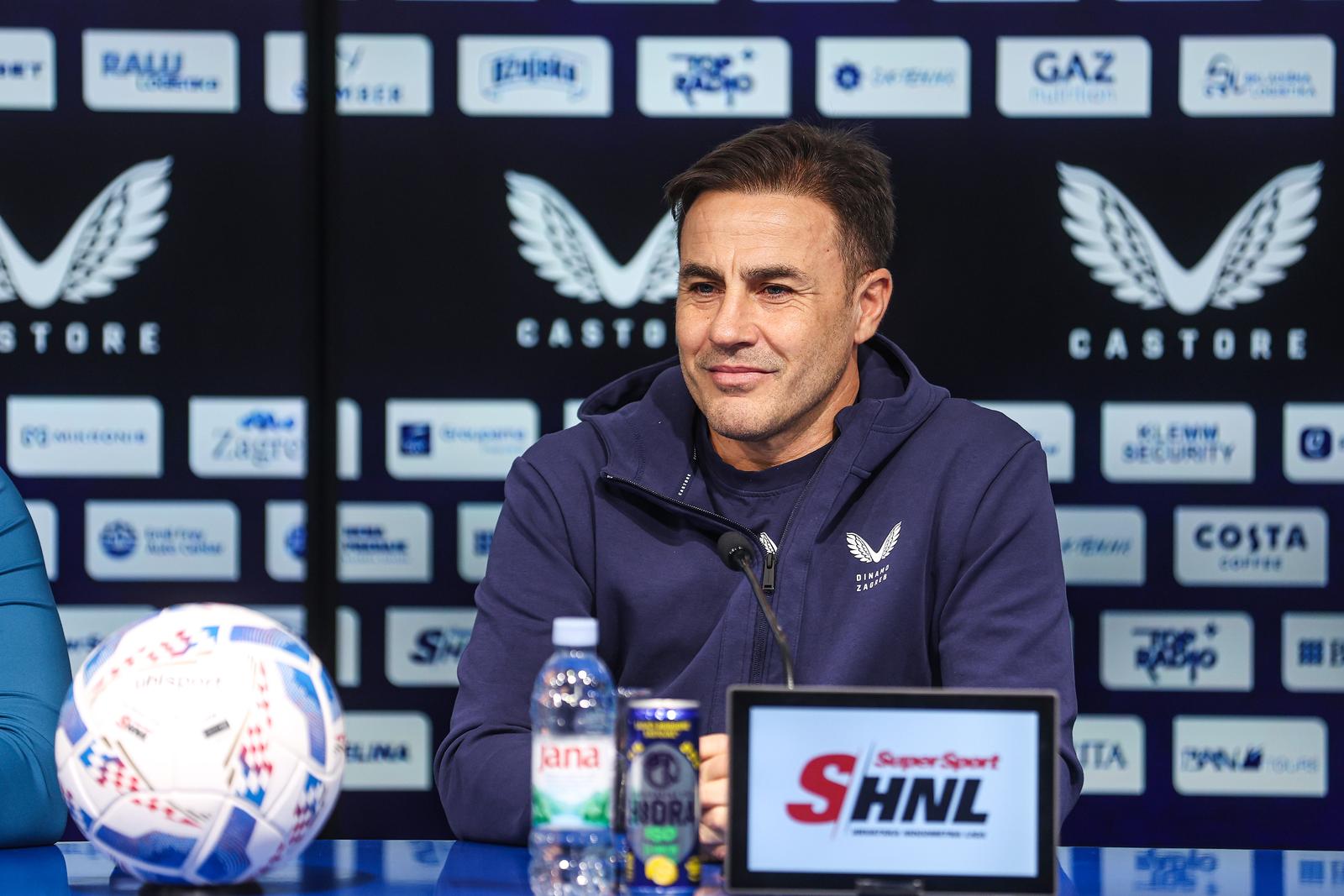01.03.2025., Zagreb - stadion Maksimir, Zagreb - Konferencija za medije trenera GNK Dinama Fabia Cannavara uoci sutrasnje utakmice sa Hajdukom. Photo: Luka Stanzl/PIXSELL