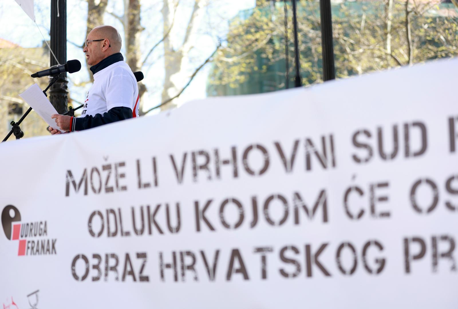 01.04.2023., Zagreb - U parku Zrinjevac organiziran prosvjed Udruge franak pod nazivom "Vrijeme je!". Goran Aleksic Photo: Sanjin Strukic/PIXSELL
