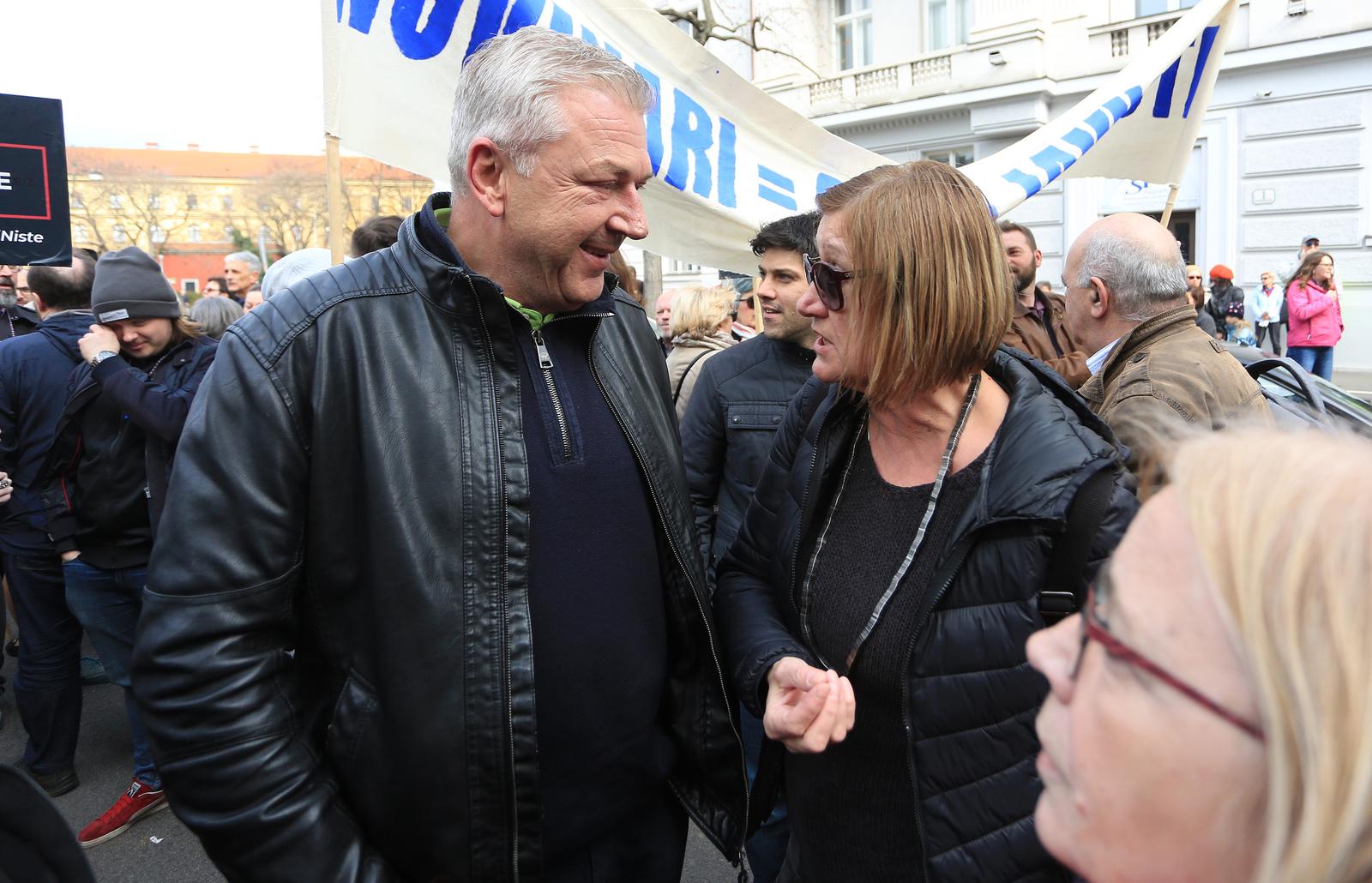 02.03.2019. , Zagreb -  Hrvatsko novinarstvo drustvo organiziralo prosvjednu setnju OTELI STE MEDIJE, NOVINARSTVO NE DAMO!. Ranko Ostojic. Photo: Marko Prpic/PIXSELL