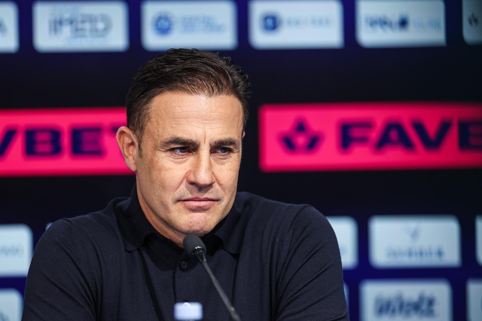 02.03.2025., Zagreb - SuperSport HNL, 24. kolo, GNK Dinamo - HNK Hajduk. Konferencija nakon utakmice trenera Dinama Fabia Cannavara. Photo: Luka Stanzl/PIXSELL/PIXSELL