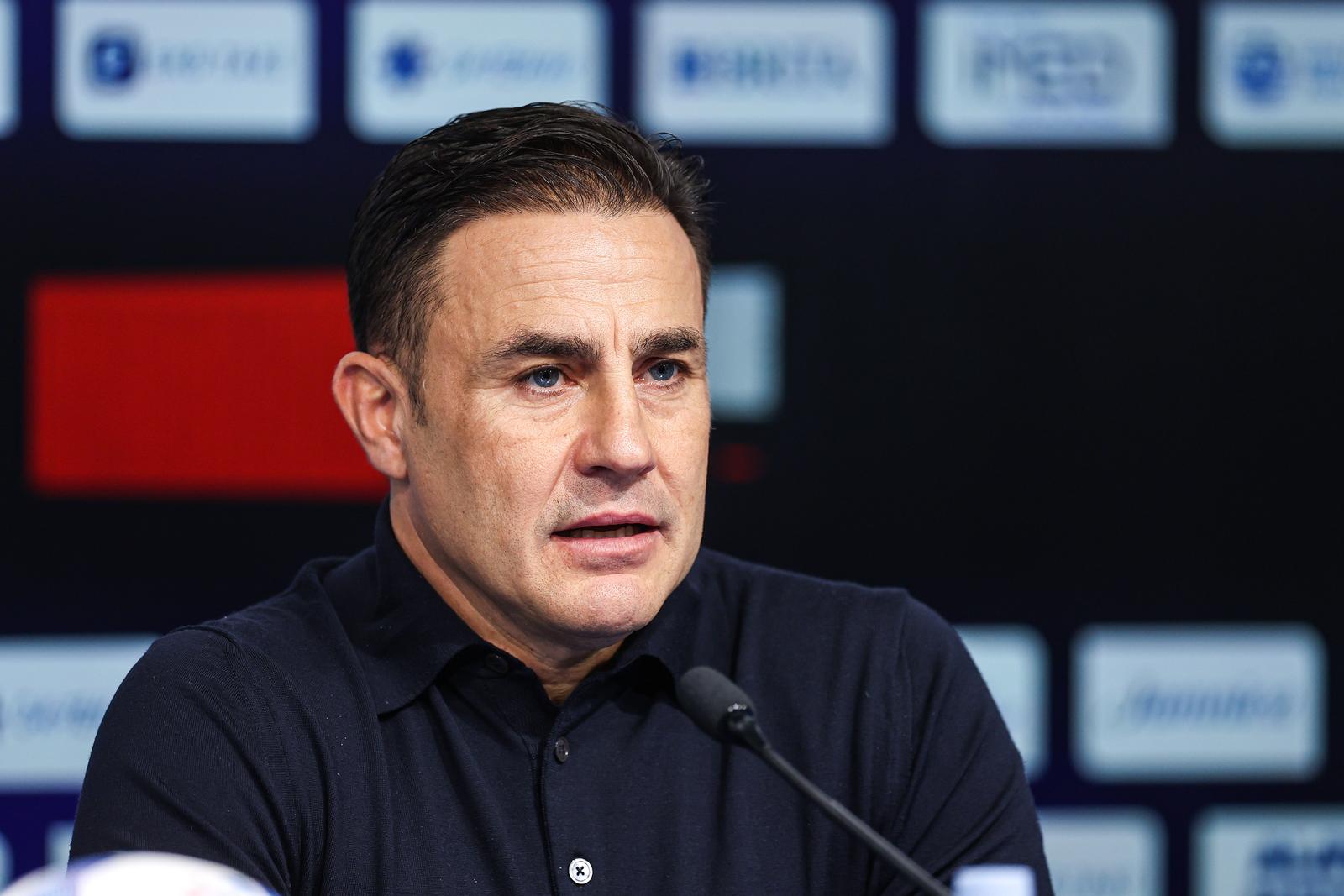 02.03.2025., Zagreb - SuperSport HNL, 24. kolo, GNK Dinamo - HNK Hajduk. Konferencija nakon utakmice trenera Dinama Fabia Cannavara. Photo: Luka Stanzl/PIXSELL/PIXSELL