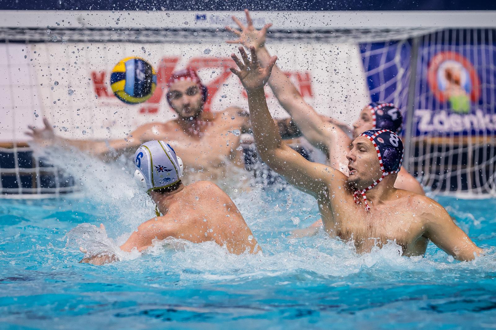 04.02.2025., Split - Poljud Bazeni Vaterpolo Liga Prvaka , Quarter Final Stage Group A: VK Jadran - Olymiacos Photo: Zvonimir Barisin/PIXSELL