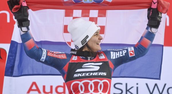 05.01.2025., Kranjska Gora, Slovenija - Utrka zenskog slaloma FIS Svjetskog skijaskog kupa. Zrinka Ljutic pobjednica je utrke. Photo: Igor Soban/PIXSELL