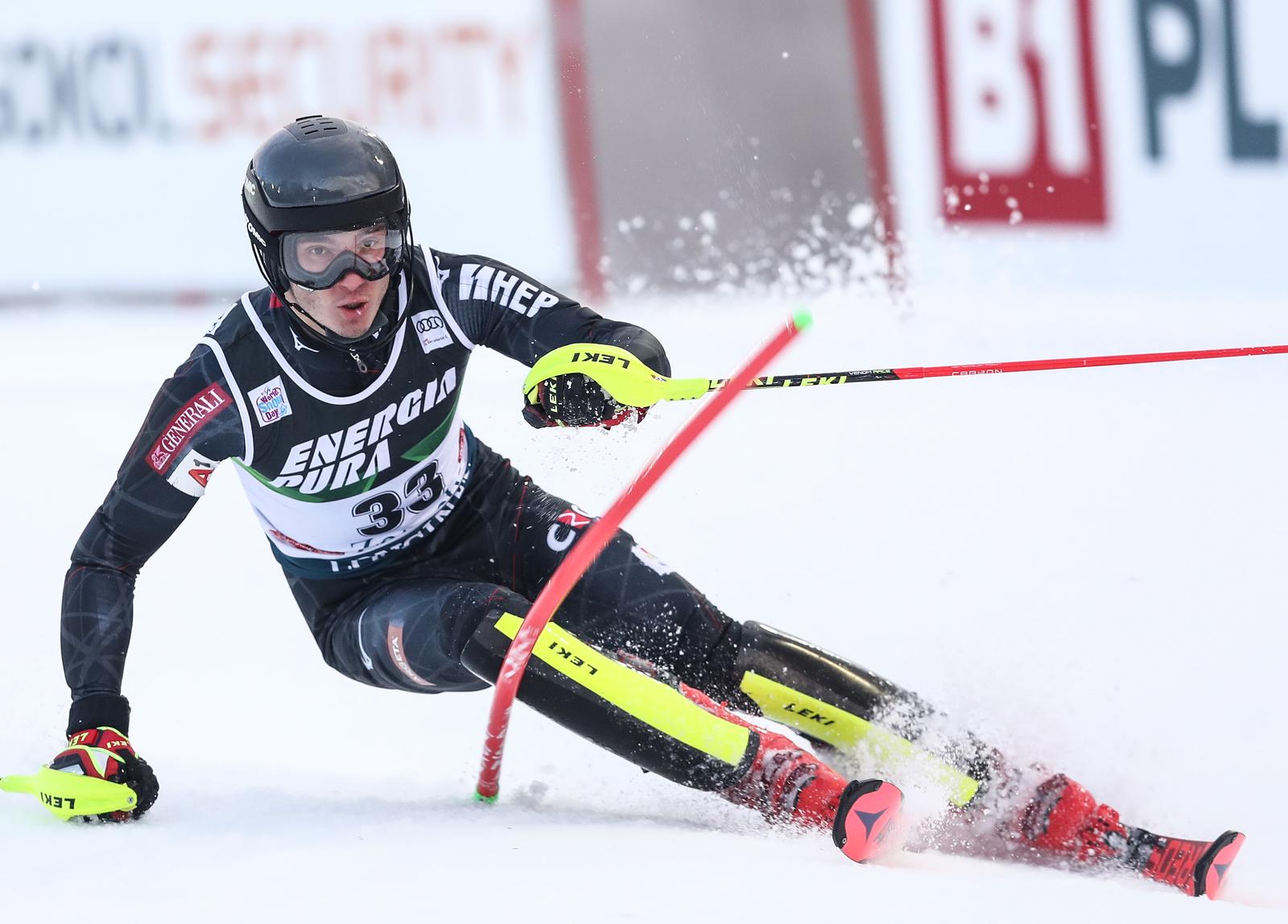 06.01.2021., Zagreb - Druga voznja muskog slaloma Audi FIS Svjetskog skijaskog kupa Snow Queen Trophy. Istok Rodes Photo: Luka Stanzl/PIXSELL