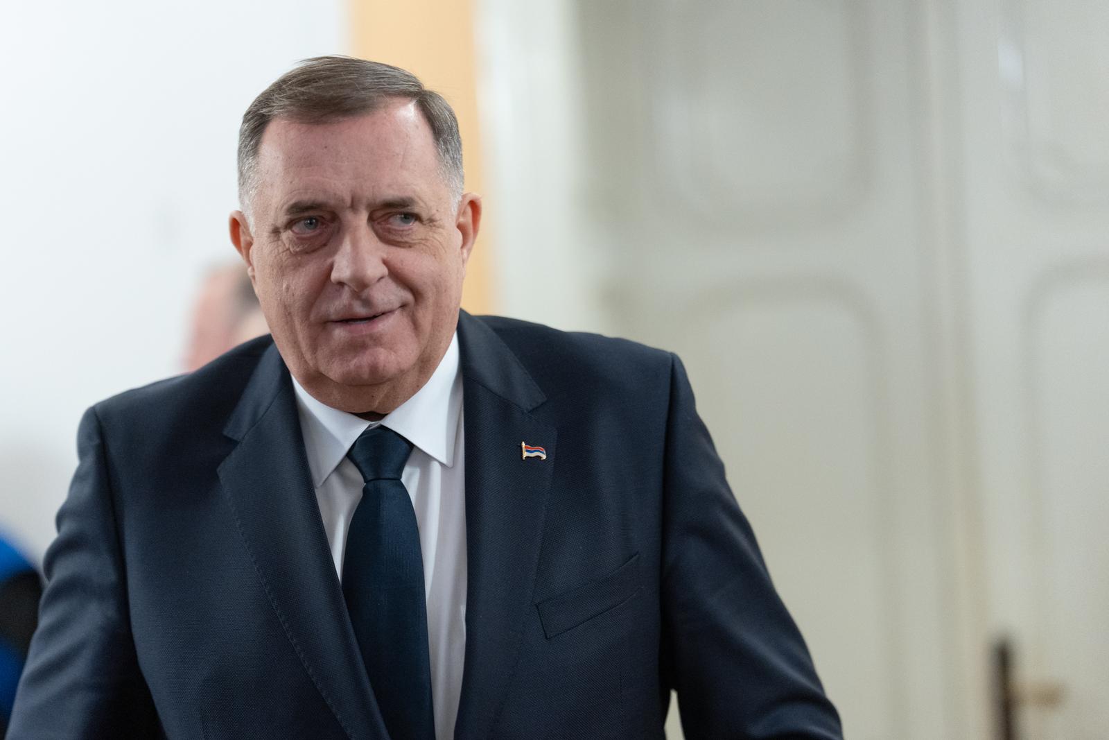 06.02.2025., Banja Luka, Bosna i Hercegovina - Svecana akademija povodom 50 godina rada Ekonomskog fakulteta Sveucilista u Banja Luci. predsjednik Republike Srpske Milorad Dodik Photo: Dejan Rakita/PIXSELL