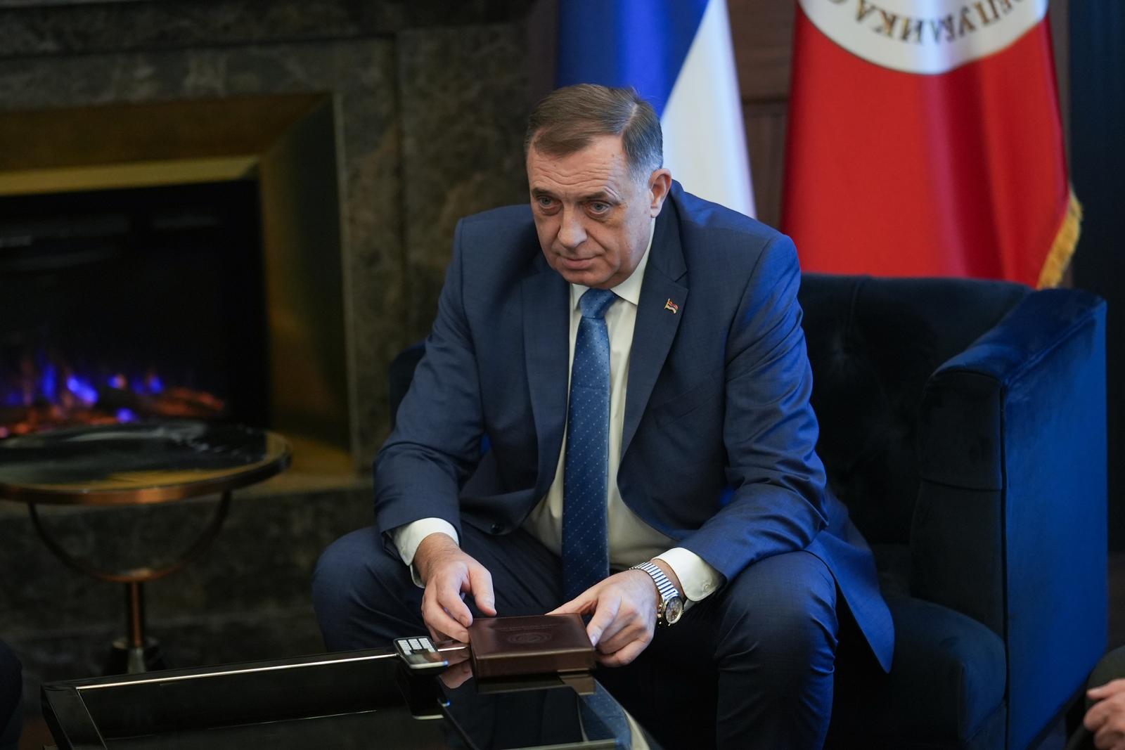 06.03.2025., Palata Republike, Banja Luka (BiH) - Predsjednik Republike Srpske Milorad Dodik se sastao sa predsjednikom Vlade Republike Srbije Milosem Vucevicem. Photo: Dejan Rakita/PIXSELL