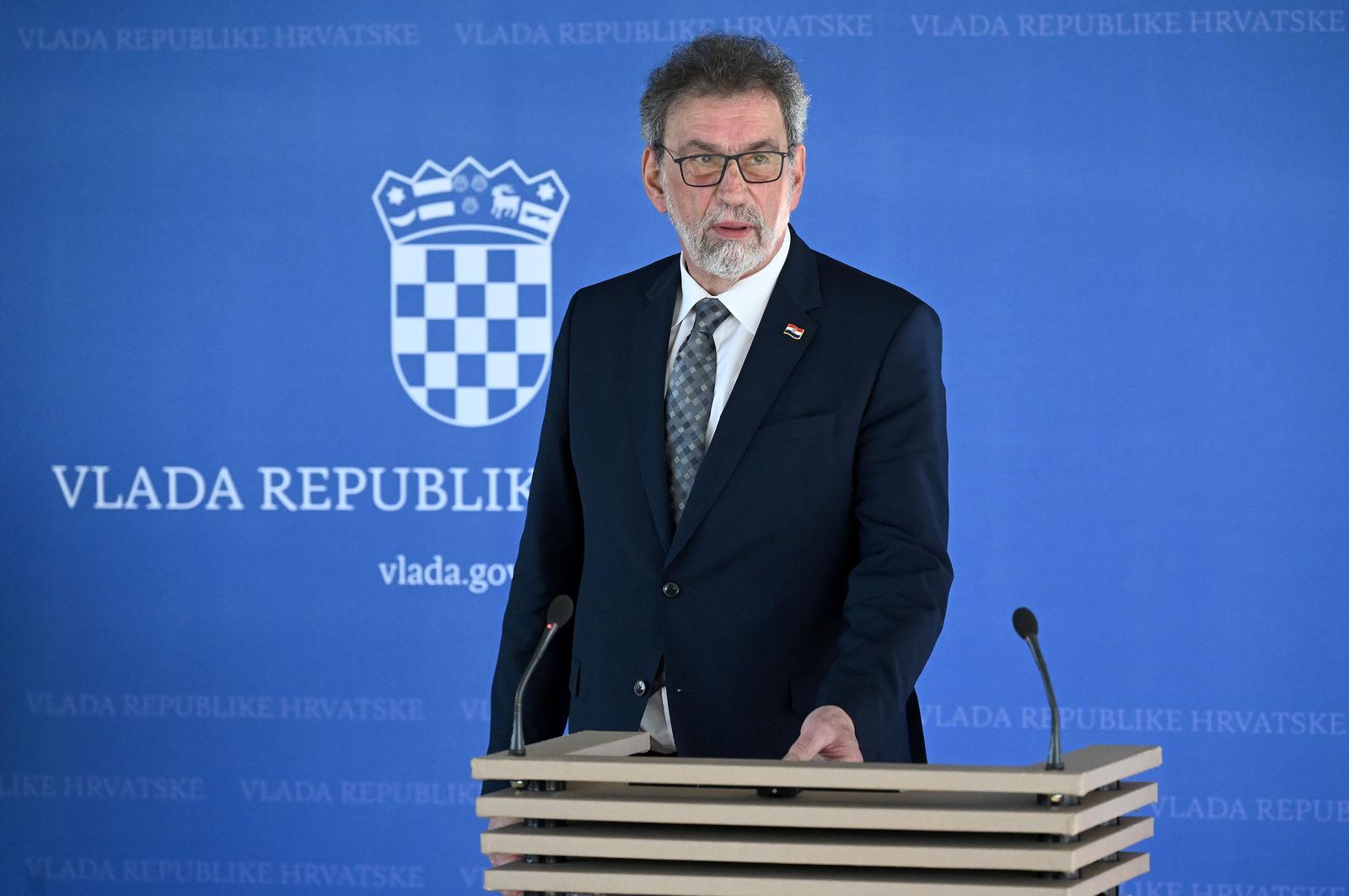 07.03.2025., Zagreb - Redovna sjednica Vlade RH. Nakon sjednice izjavu su dali Radovan Fuchs i Damir Fabijan Photo: Marko Lukunic/PIXSELL