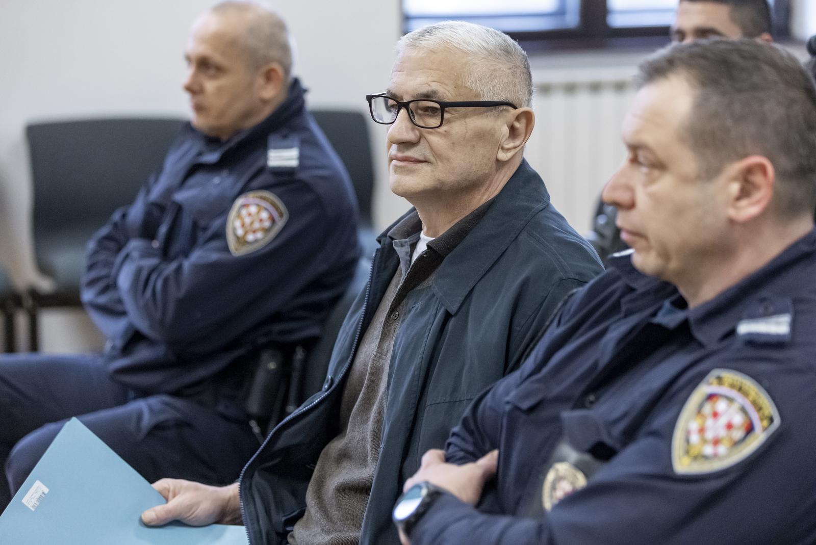 08.01.2024., Osijek - Pocetak sudjenja na Zupanijskom sudu Zeljku Travici, osumnjiceniku za ratni zlocin pocinjen nad Hrvatima 1991. godine u Cericu i Mirkovcima kod Vinkovaca. Na fotografiji Zeljko Travica Photo: Davor Javorovic/PIXSELL