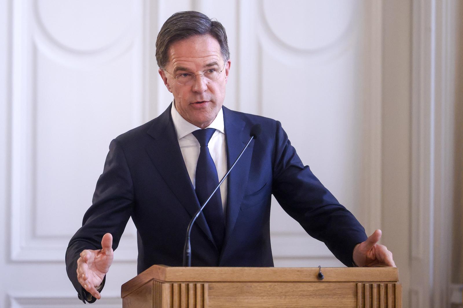10.03.2025., Sarajevo, Bosna i Hercegovina - Generalni sektetar NATO-a Mark Rutte odrzao zajednicku konferenciju za medijima sa clanovima Predsjednistva BiH. Photo: Armin Durgut/PIXSELL