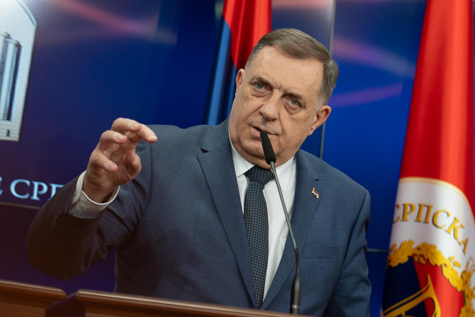 10.03.2025., Palata Republike, Banja Luka (BiH) - Predsjednik Republike Srpske Milorad Dodik razgovarao sa potpredsjednikom Vlade Srbije Aleksandrom Vulinom.
Photo: Dejan Rakita/Pixsell Photo: Dejan Rakita/PIXSELL