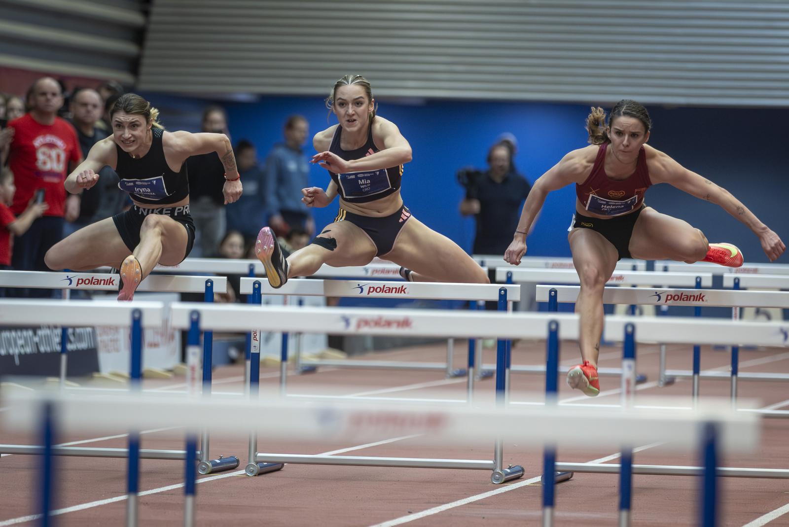 12.02.2025., Osijek - Memorijal Josip Gasparac, prestizno atletsko natjecanje koje je dio World Athletics Indoor Tour Bronze serije, utrke na 60 metara i 60 metara s preponama. Photo: Davor Javorovic/PIXSELL