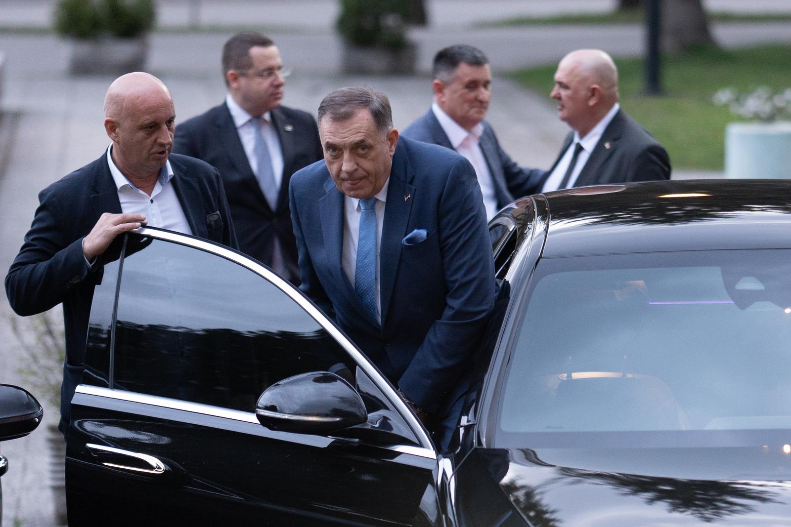 12.03.2025., Banja Luka (BiH) - Predsjednik RS Milorad Dodik dosao je u Narodnu skupstinu RS gdje je u toku posebna sjednica o prijedlogu za pristupanje donosenju novog Ustava Republike Srpske. Photo: Dejan Rakita/PIXSELL