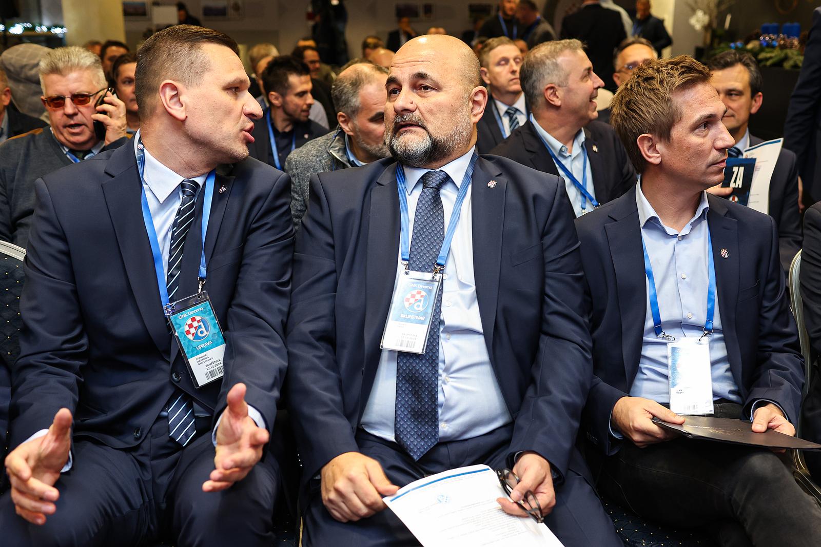 12.12.2024., Maksimir, Zagreb - Redovna skupstina GNK Dinamo. Marko Maric, Darko Podnar, Hrvoje Puhalo, Zvonimir Manenica, Zrinko Hrzic, Ivan Naukovic. Photo: Goran Stanzl/PIXSELL