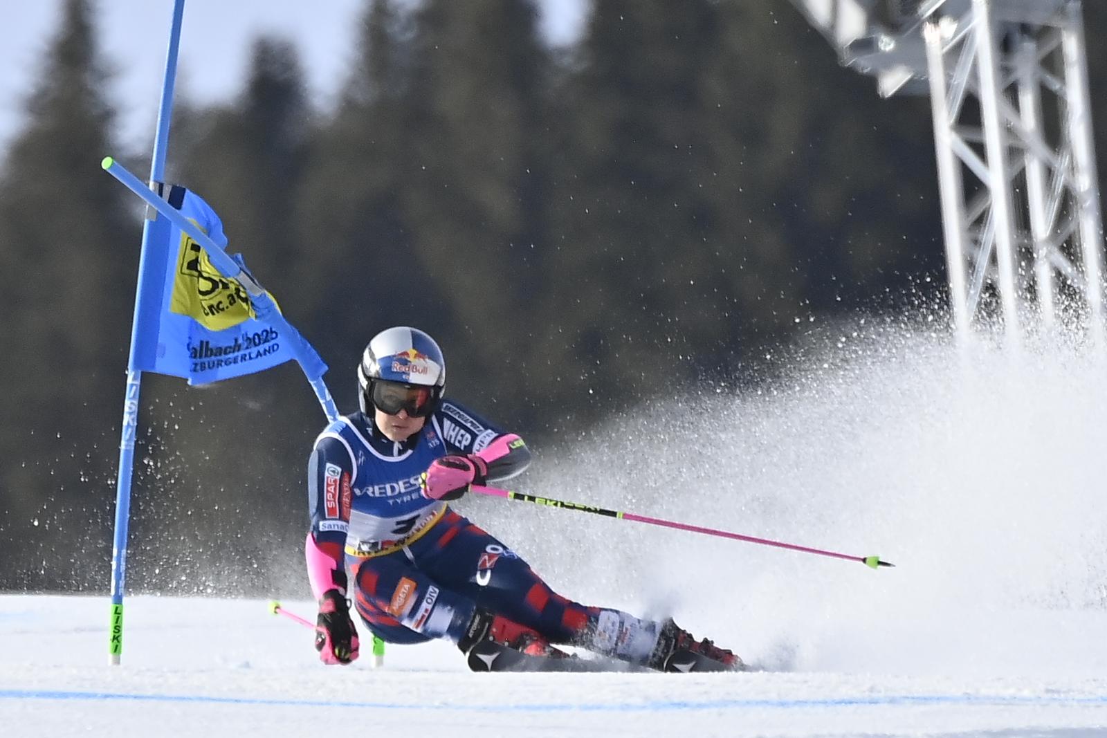 13.02.2025., Saalbach, Austrija - Svjetsko skijasko prvenstvo 2025 - prva voznja veleslalom zene. Zrinka Ljutic Photo: Igor Soban/PIXSELL