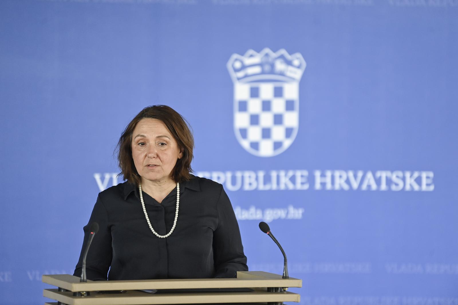 13.03.2025., Zagreb - Izjava ministrice zdravstva Irene Hrstic nakon 72. sjednice Vlade. Photo: Igor Soban/PIXSELL