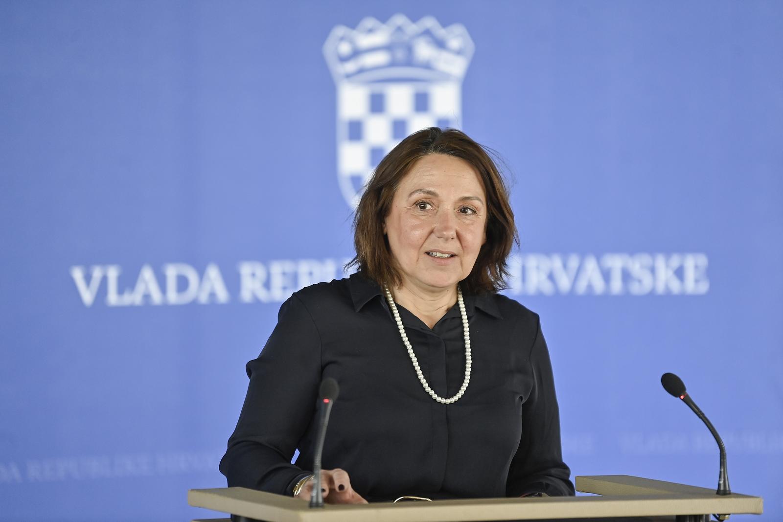 13.03.2025., Zagreb - Izjava ministrice zdravstva Irene Hrstic nakon 72. sjednice Vlade. Photo: Igor Soban/PIXSELL