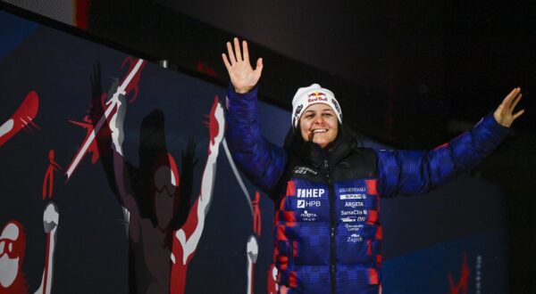 14.02.2025., Saalbach - FIS Svjetsko prvenstvo u skijanju, izvlacenje brojeva za utrku zenskog slaloma. Zrinka Ljutic izvukla je broj 6. Photo: Igor Soban/PIXSELL